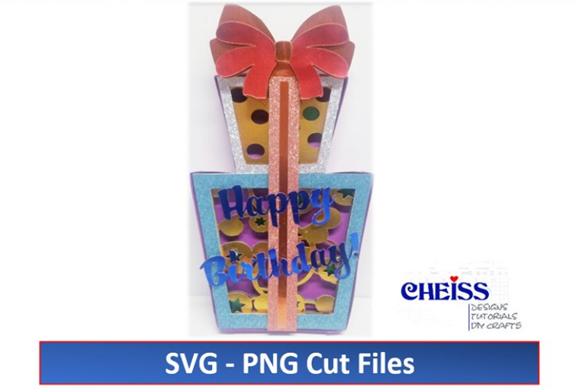 3D Birthday Pop-Up Card SVG: Shapes for Client Projects