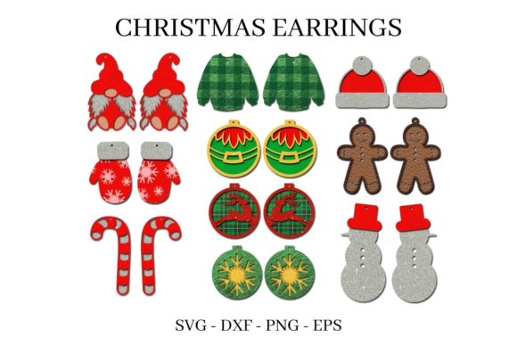 3D SVG Christmas Earrings Bundle Faux Lea Review
