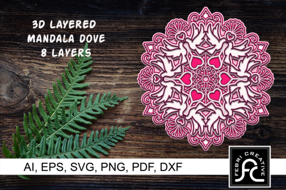 3D SVG Shapes: Layered Mandala Dove Review
