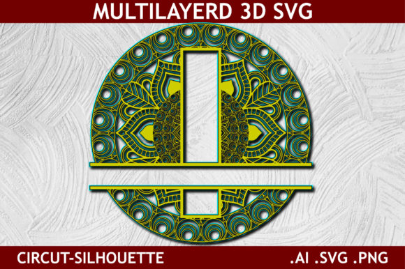 3D SVG Shapes: Split Alphabet I Letter Mandala Review