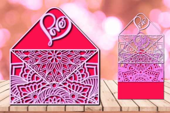 3D Valentine's Day Love Letter Box: 3D SVG Shapes
