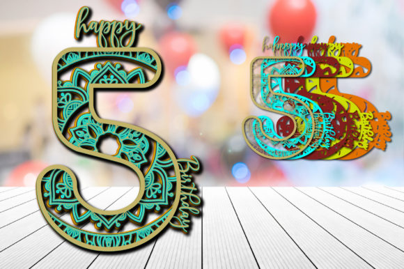 5th Birthday Cake Topper Mandala 3D SVG Shapes Review