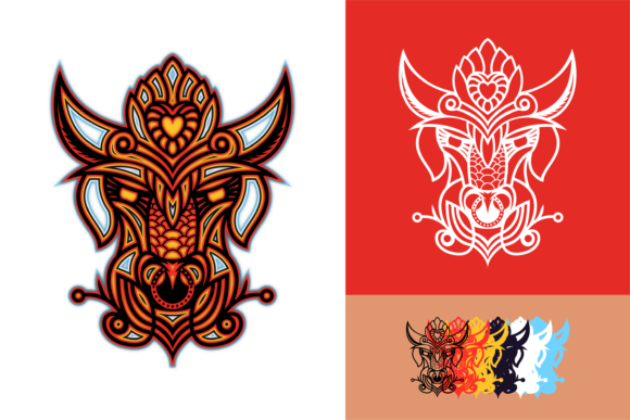 Bull Multilayer: 3D SVG Shapes for Print Design
