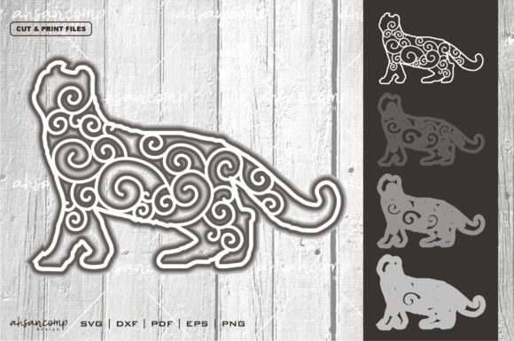 Cat 14 Vector 3D Layered: 3D SVG for Shadow Boxes