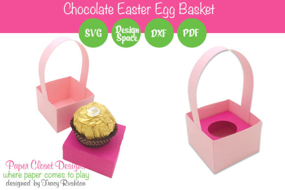 Chocolate Easter Egg Basket 3D SVG Shapes