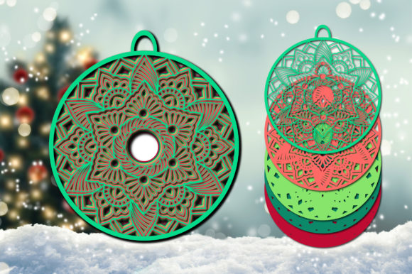 Layered 3D Christmas Ornaments SVG for Branding