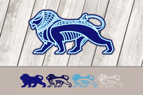 Lion Multilayer: 3D SVG Shapes for Local Branding