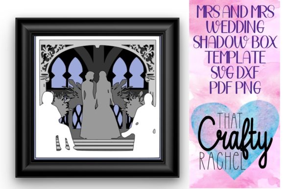 Mrs and Mrs Wedding Shadow Box Template: 3D SVG Review