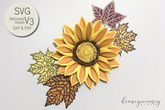 Paper Gazania Template: 3D SVG for Paper Flowers