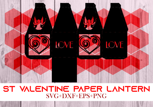 St Valentine Paper Lantern 0055: 3D SVG Shapes