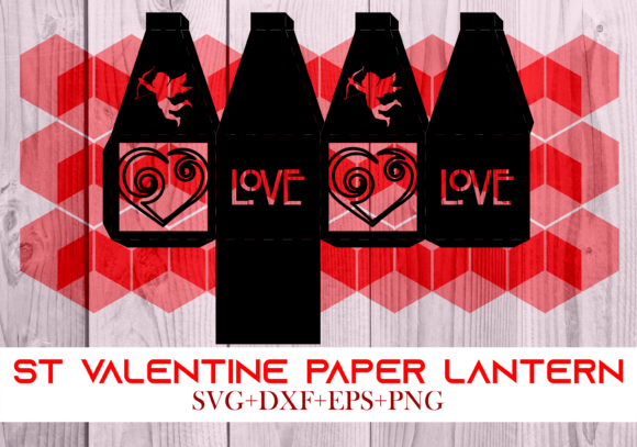 St Valentine Paper Lantern Series 0064: 3D SVG Shapes