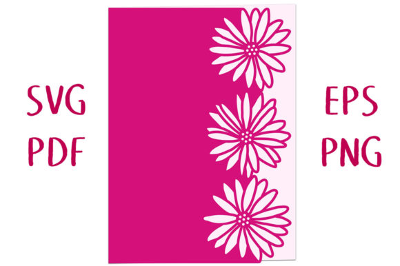 Summer Daisies Lace Edged Card SVG Cut: 3D SVG Shapes