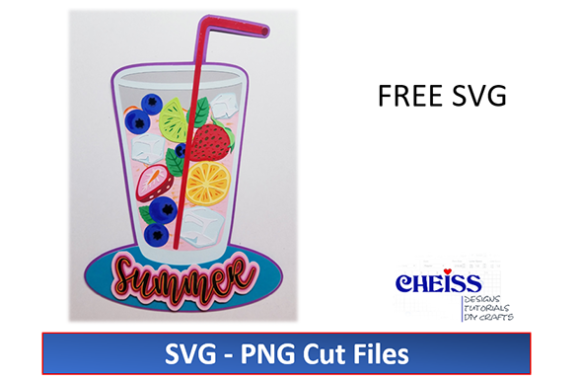 Summer Drink Décor SVG: 3D Shapes for Branding