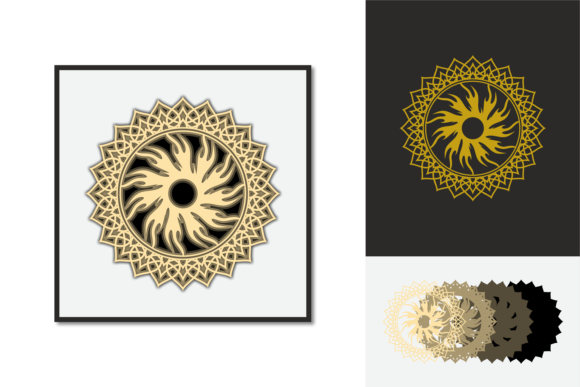 Sun Flower Multilayer: 3D SVG Shapes for Branding
